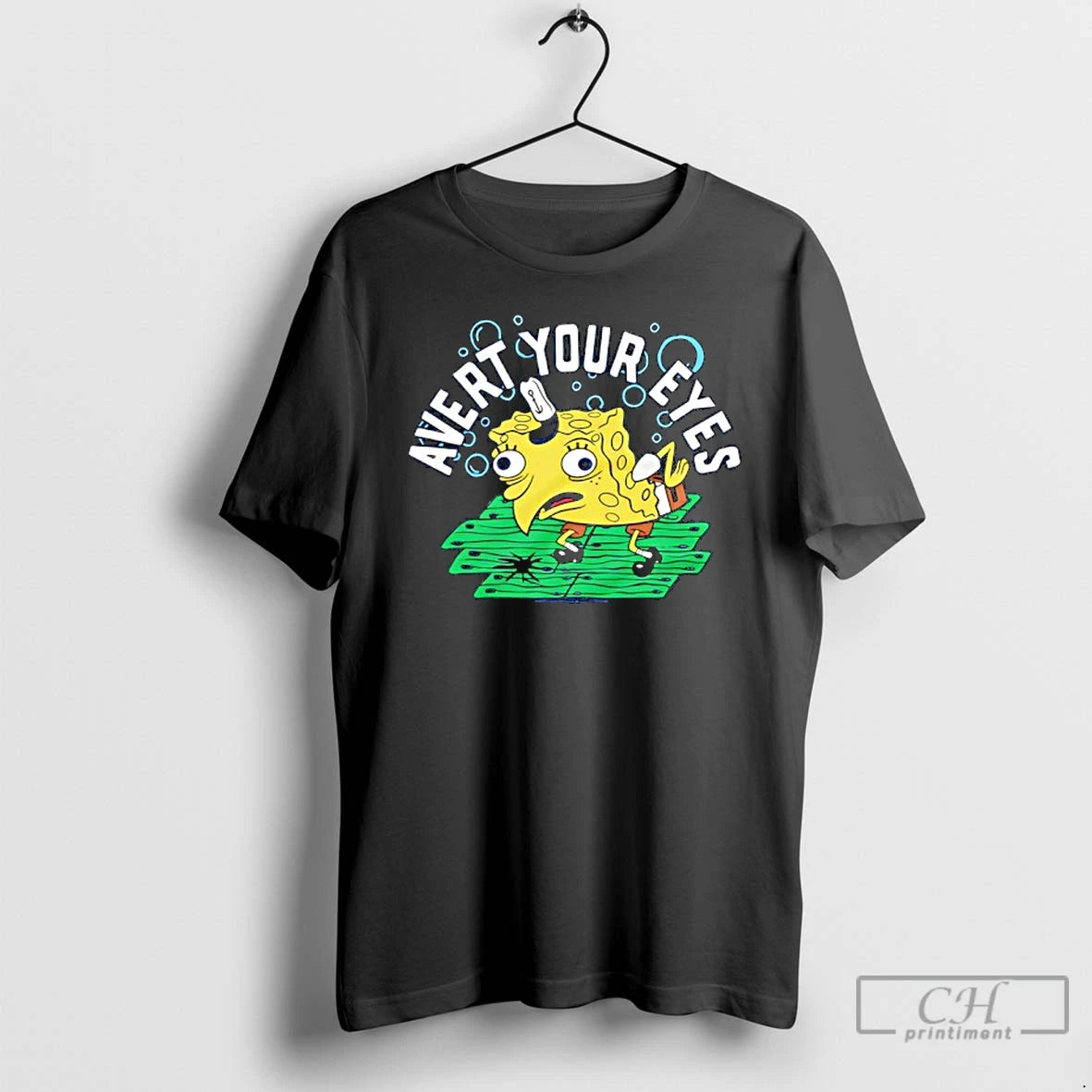 Classic Sponge Squarepants Avert Your Eyes Graphic T-Shirts, Hoodie, Sweatshirt | AU18TeeNovaLab.com