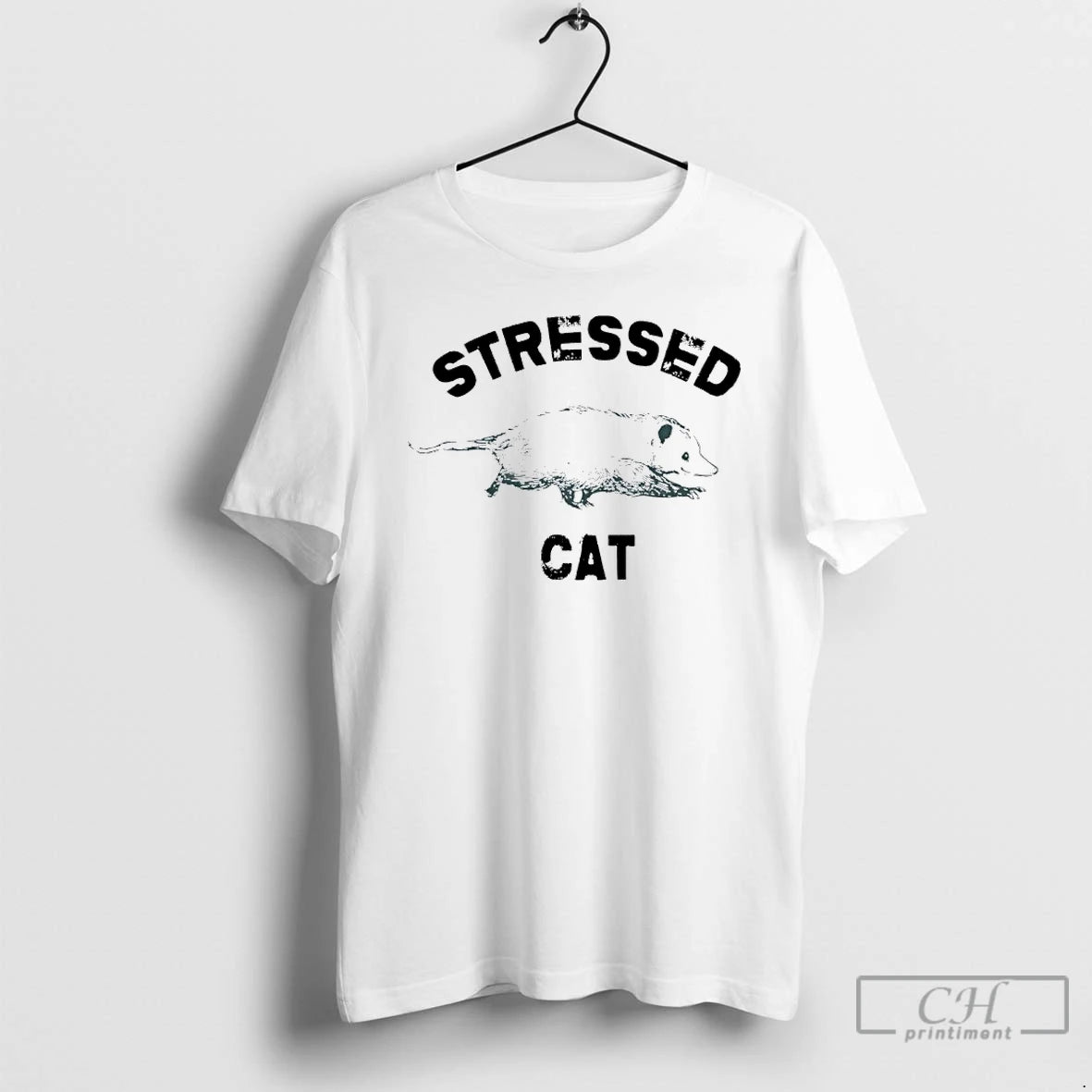 Classic Stressed Cat Opossum Meme T-Shirts, Hoodie, Sweatshirt | AU18TeeNovaLab.com