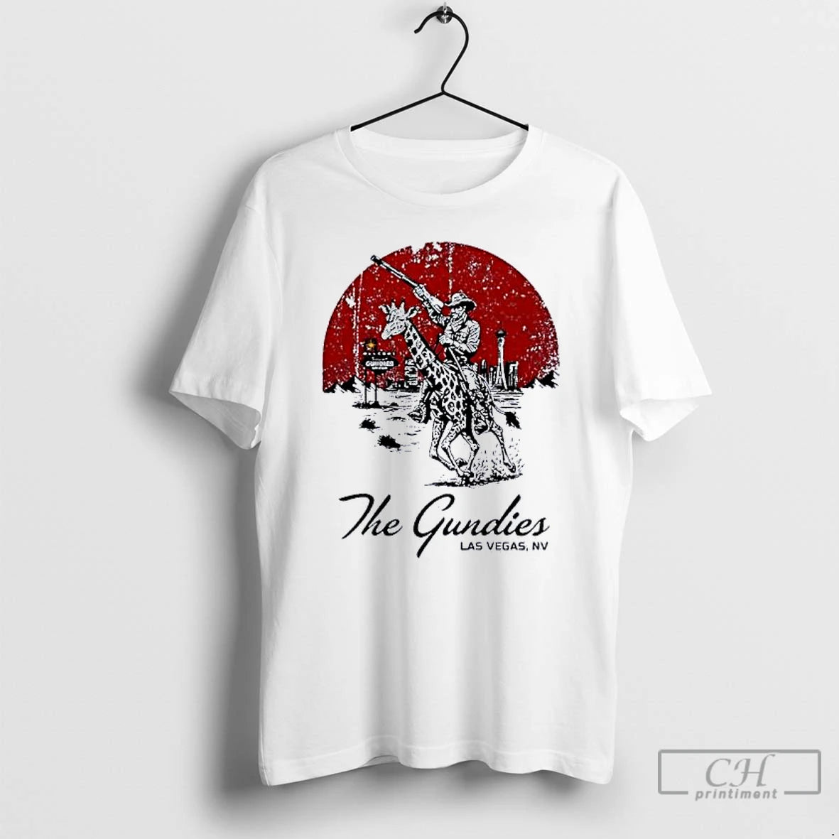 Classic The Gundies Las Vegas Cowboy Riding A Giraffe T-Shirts, Hoodie, Sweatshirt | AU18TeeNovaLab.com