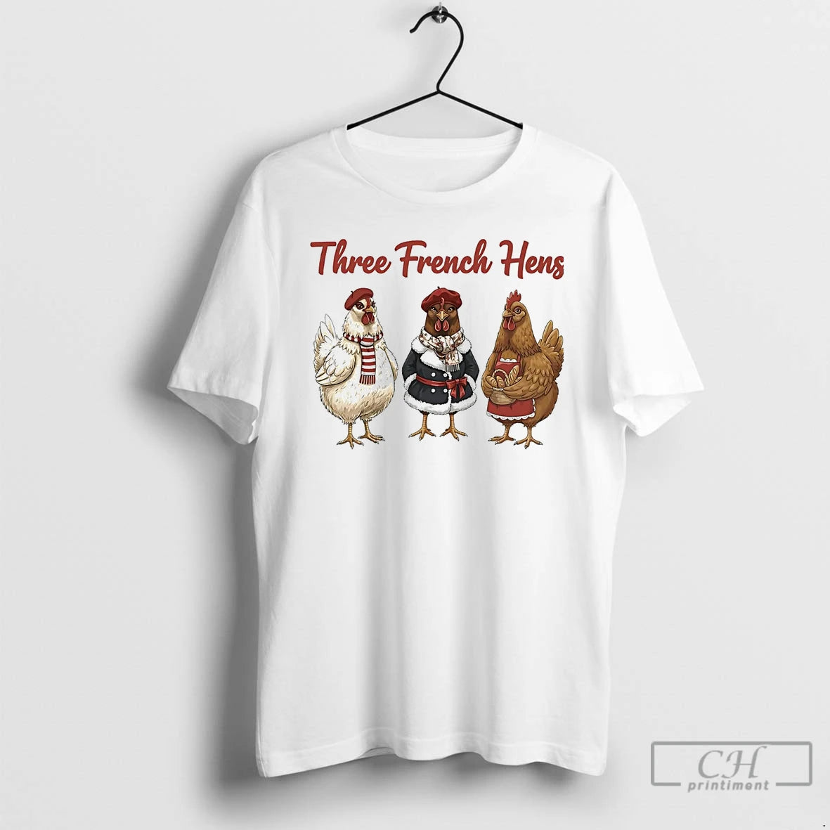 Classic Three French Hens Christmas T-Shirts, Hoodie, Sweatshirt | AU18TeeNovaLab.com