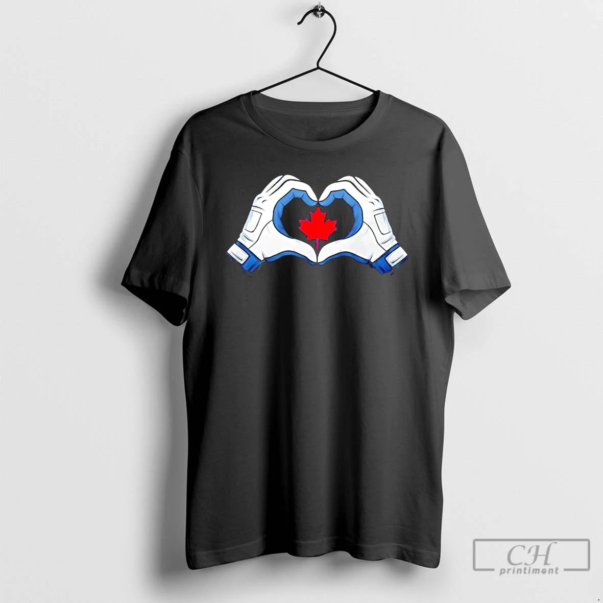 Classic Toronto Maple Leafs Canada Heart Hands 2 Sided T Shirts