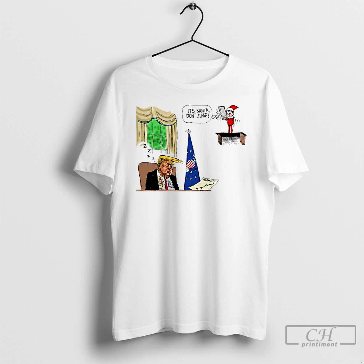Classic Trump Its Santa Dont Jump Economy T-Shirts, Hoodie, Sweatshirt | AU18TeeNovaLab.com