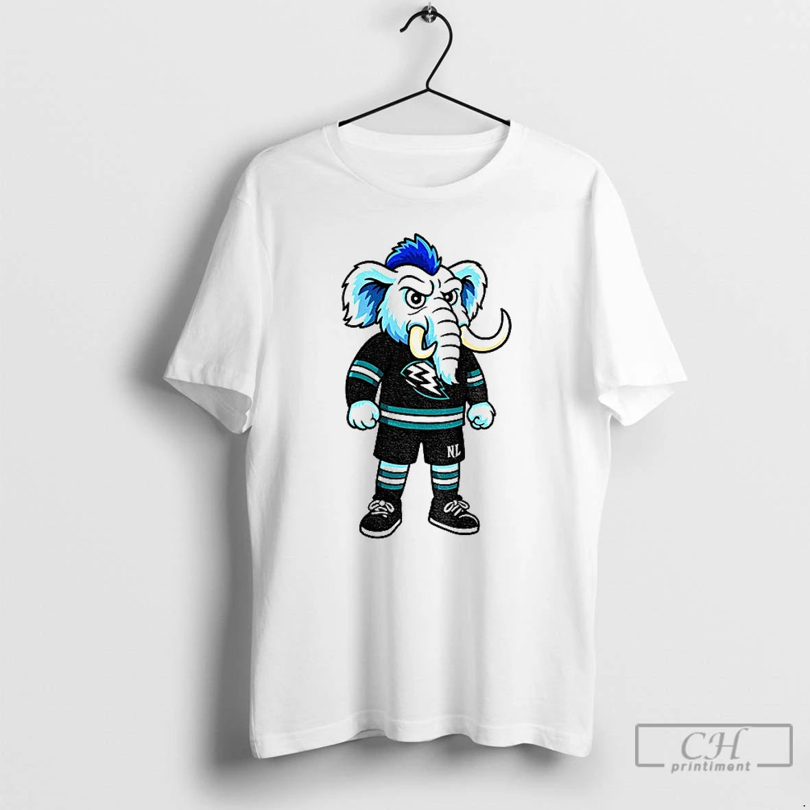 Classic Tusky The Utah Mammoth Mascot Cartoon Nhl T Shirts