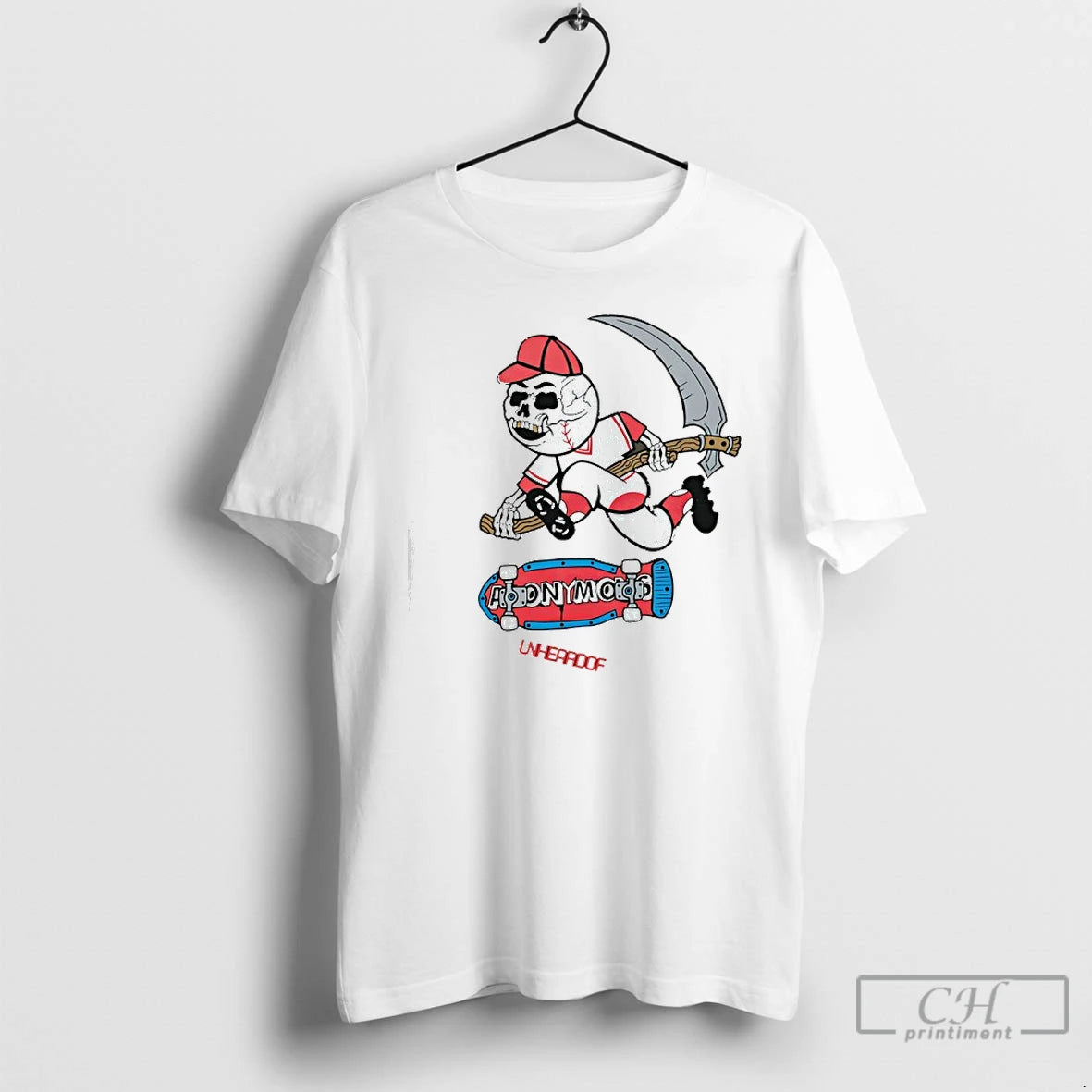 Classic Unheardof Reaper Skater Baseball Graphic T-Shirts, Hoodie, Sweatshirt | AU18TeeNovaLab.com