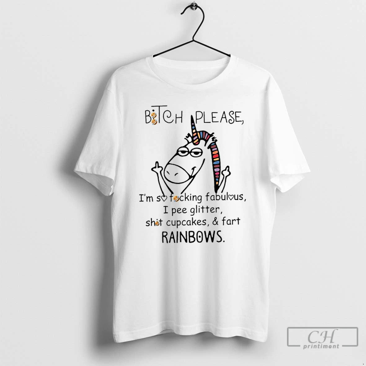 Classic Unicorn Middle Finger Bitch Please Im So Fucking Fabulous I Pee Glitter T Shirts Hoodie, Sweatshirt