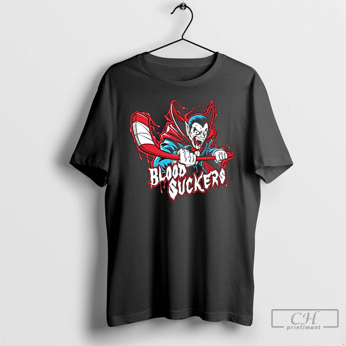Classic Vampire Blood Suckers Hockey T Shirts