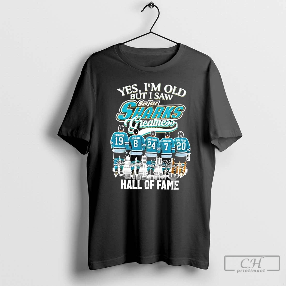 Classic Yes Im Old But I Saw San Jose Sharks Greatness Legends Hall Of Fame T-Shirts, Hoodie, Sweatshirt | AU18TeeNovaLab.com