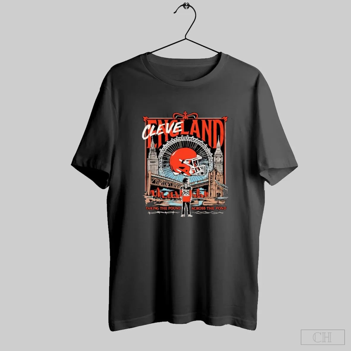 Cleveland Taking The Pound Across The Pond Football Helmet S Black