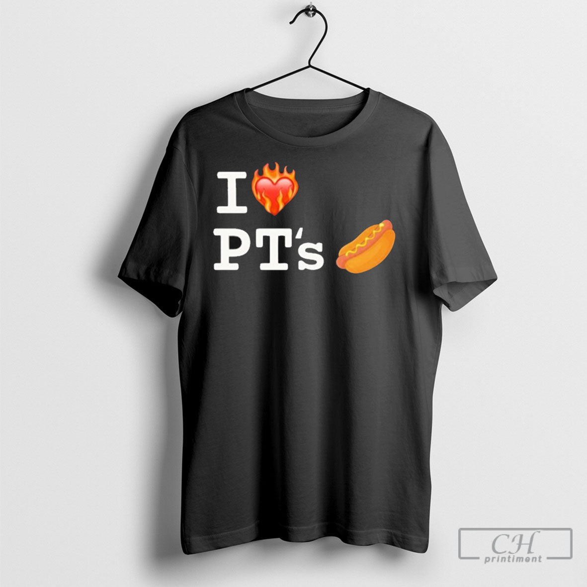 I Love Pts Hot Dog Heart Fire
