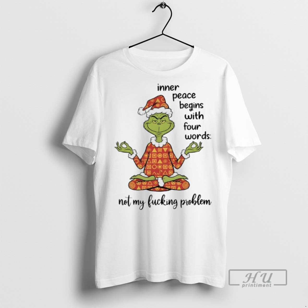 Limited Edition Grinch Christmas Yoga Inner Peace Begins With Four Words Not My Fucking Problem