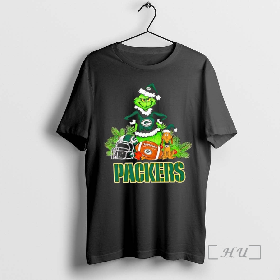 New The Grinch And Max Green Bay Packers Christmas Helmet Items Premium T Shirts Sweater Hoodie, Sweatshirt