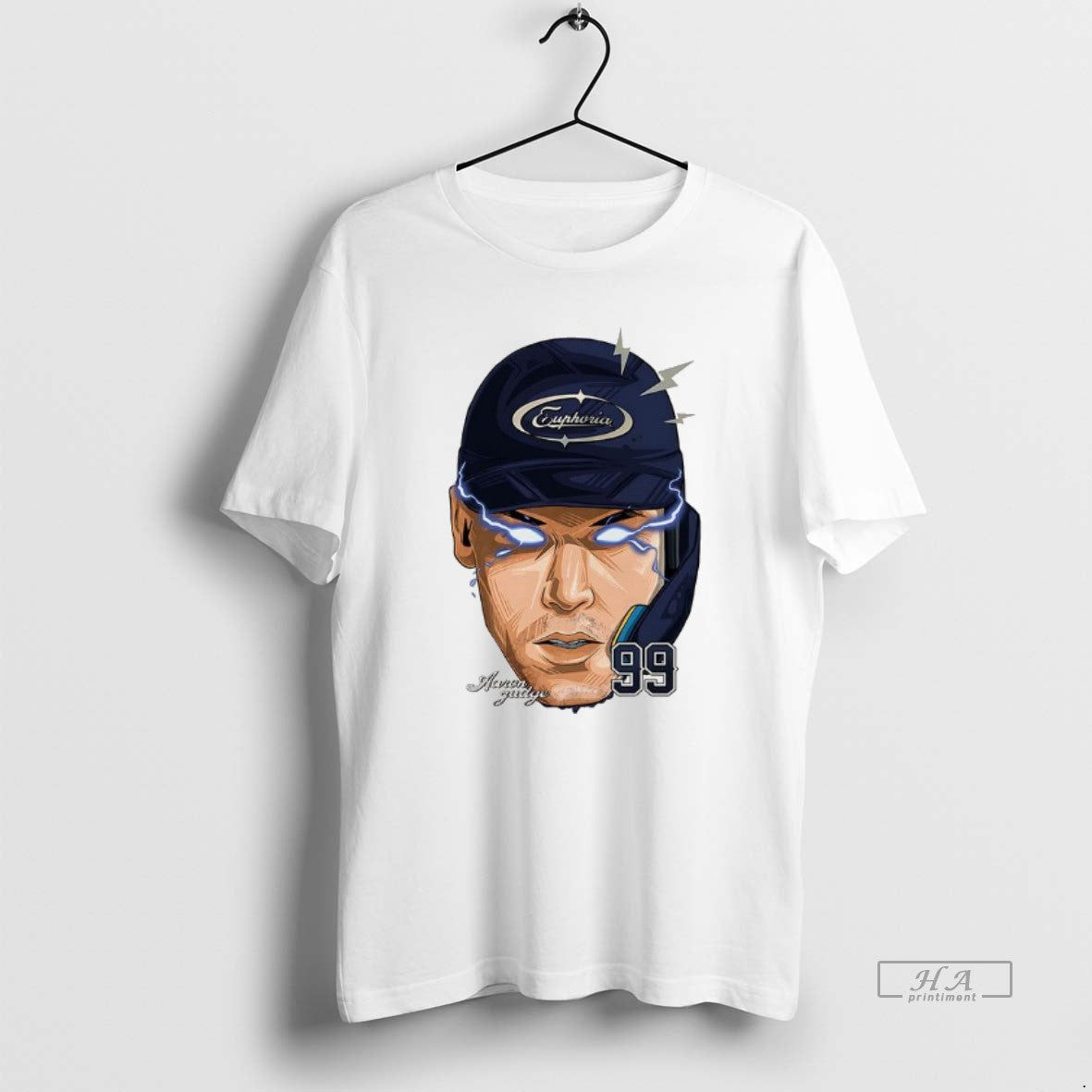Official Aaron Judge New York Yankees Football 2025 Number 99 Fat Head Laser Eyes