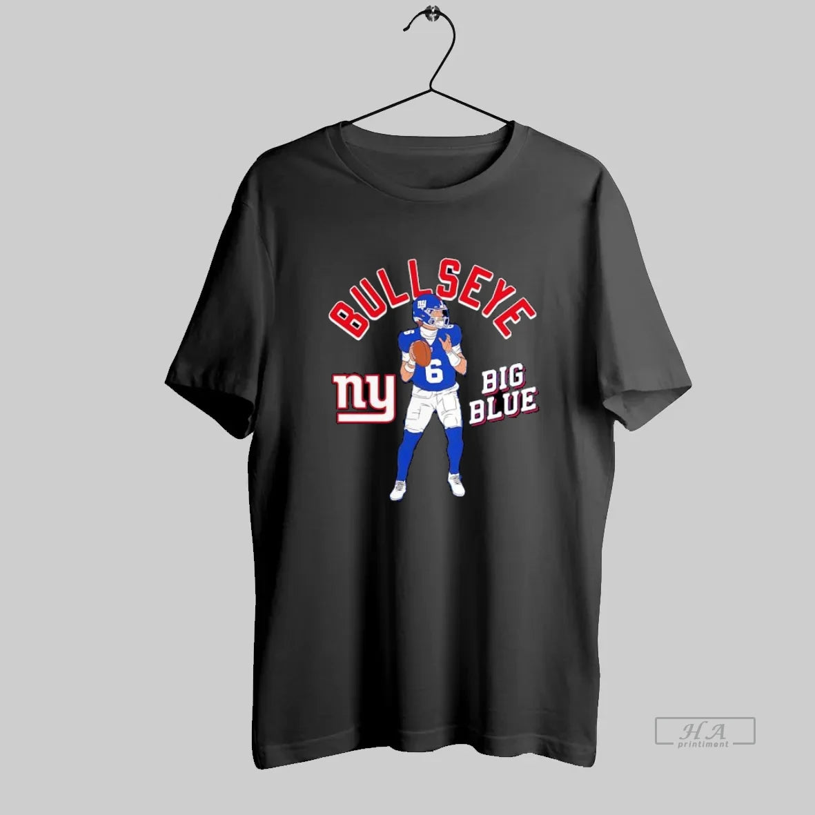 Official Bullseye Big Blue Ny Giants 6 Cartoon Player Football