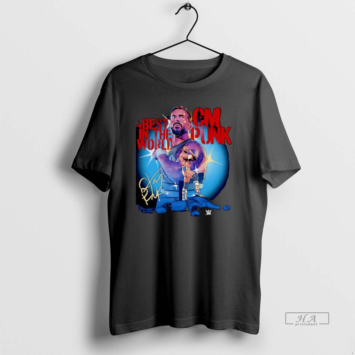 Official Cm Punk Stencil Best In The World Christmas T-Shirts, Hoodie, Sweatshirt | AU18TeeNovaLab.com