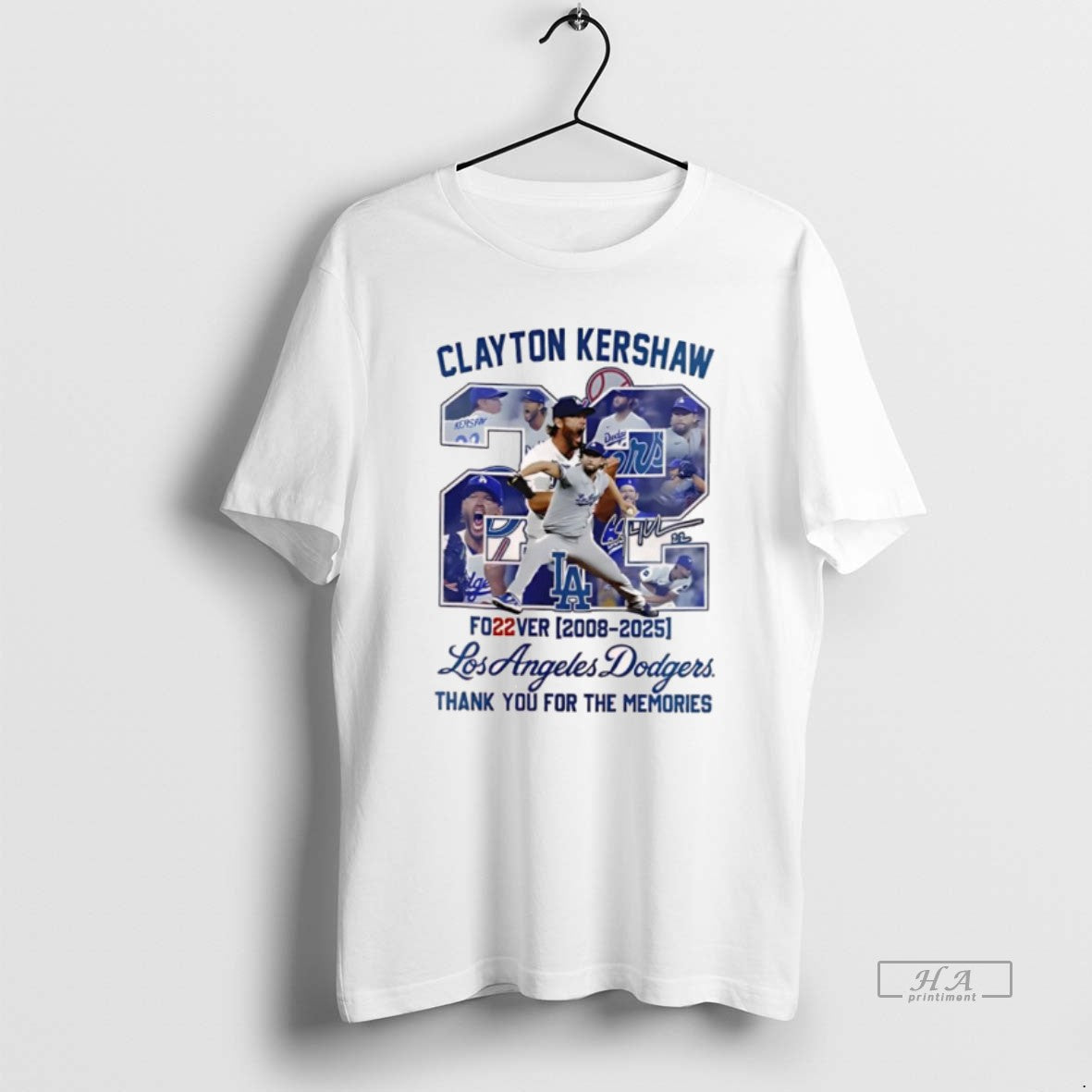 Official Clayton Kershaw Los Angeles Dodgers Fo22ver 2008 2025 Thank You For The Memories