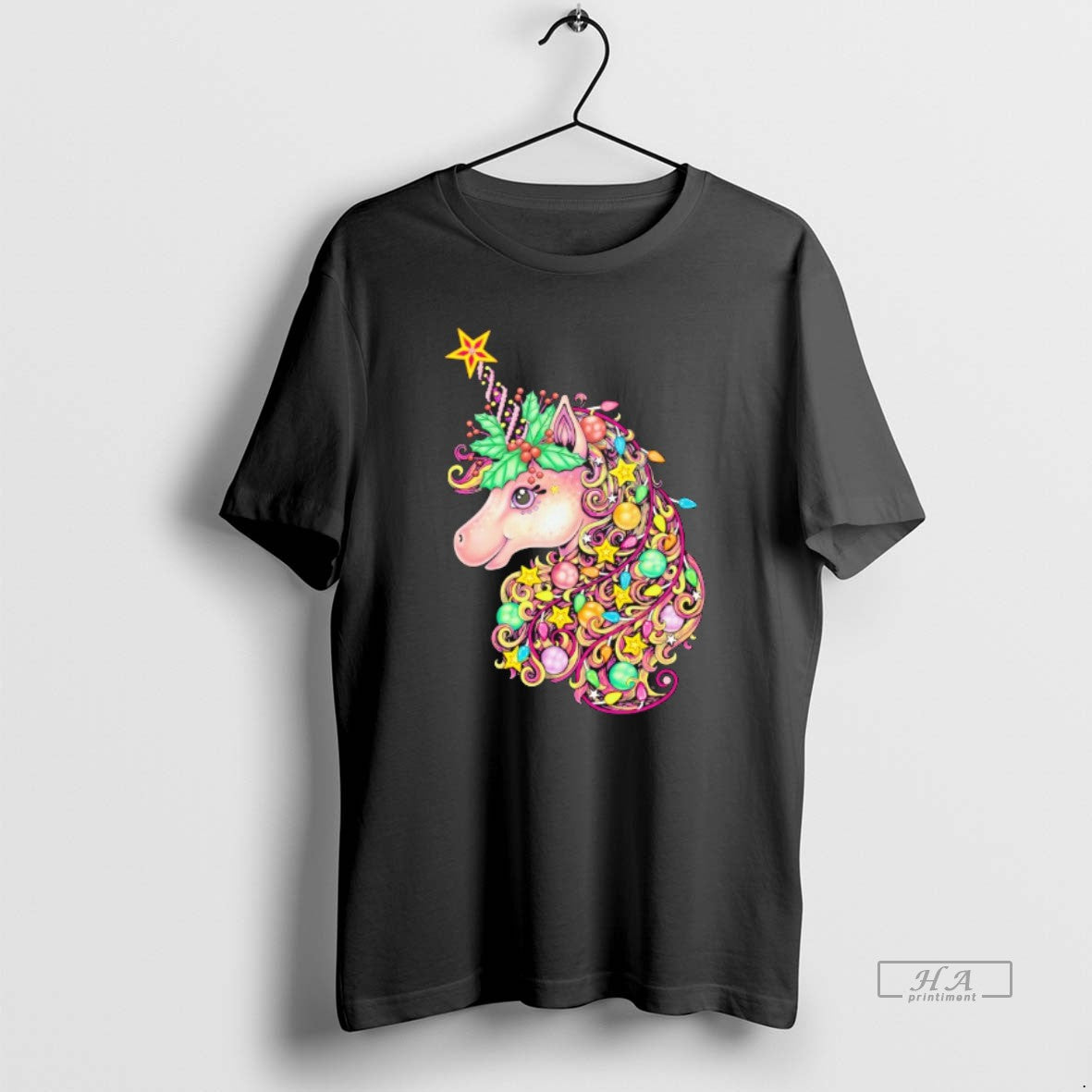 Official Colorful Lights Unicorn Christmas Magic Hair