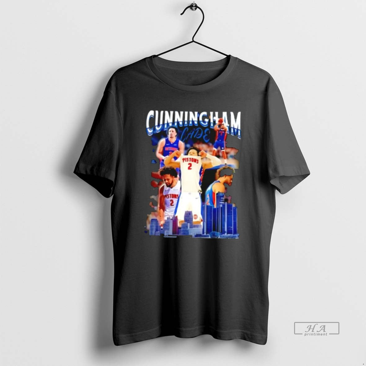Official Detroit Pistons Cade Cunningham Graphic Skyline T-Shirts, Hoodie, Sweatshirt | AU18TeeNovaLab.com