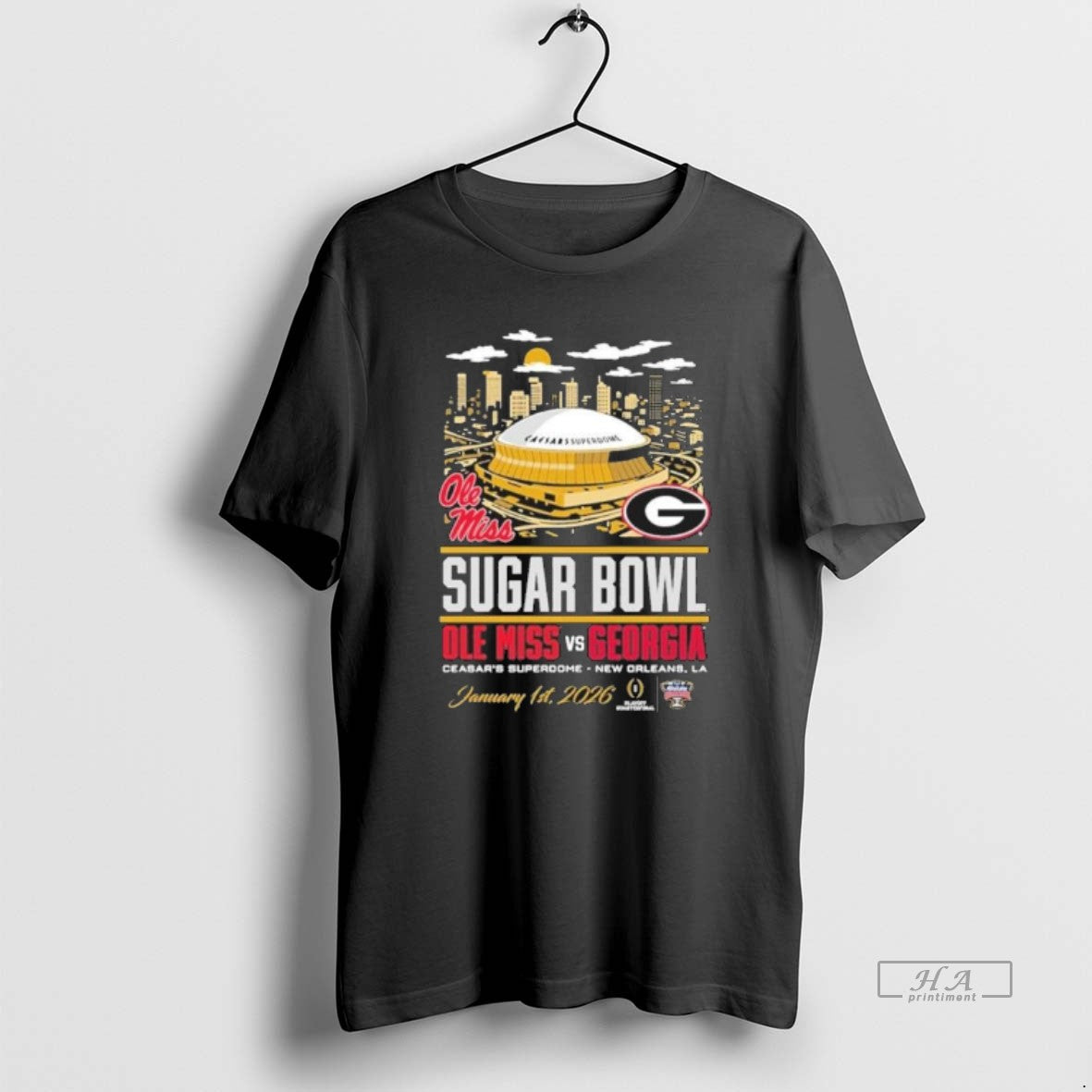 Official Georgia Bulldogs 2026 Sugar Bowl Head To Head Vs Ole Miss January 1st Stadium T-Shirts, Hoodie, Sweatshirt