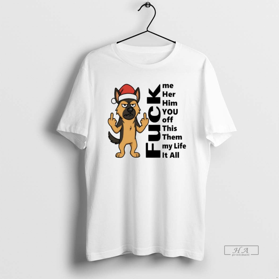 Official German Shepherd Fuck It All Christmas