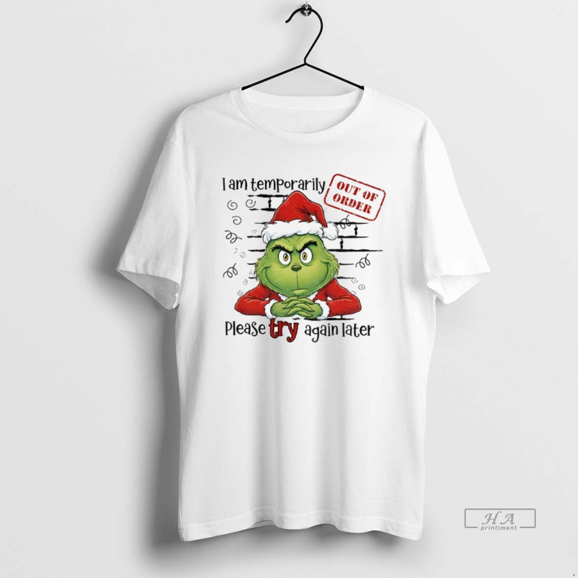 Official Grinch Santa I Am Temporarily Please Try Again Later Christmas T-Shirts, Hoodie, Sweatshirt | AU18TeeNovaLab.com