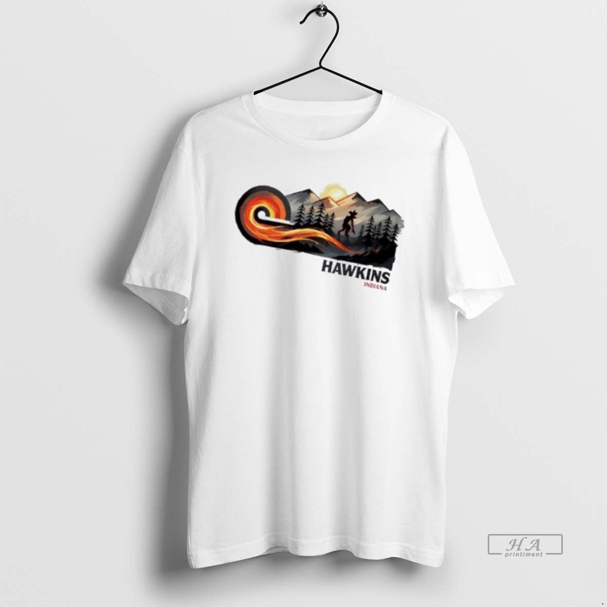 Official Hawkins Indiana Demogorgon Stranger Horror T-Shirts, Hoodie, Sweatshirt | AU18TeeNovaLab.com