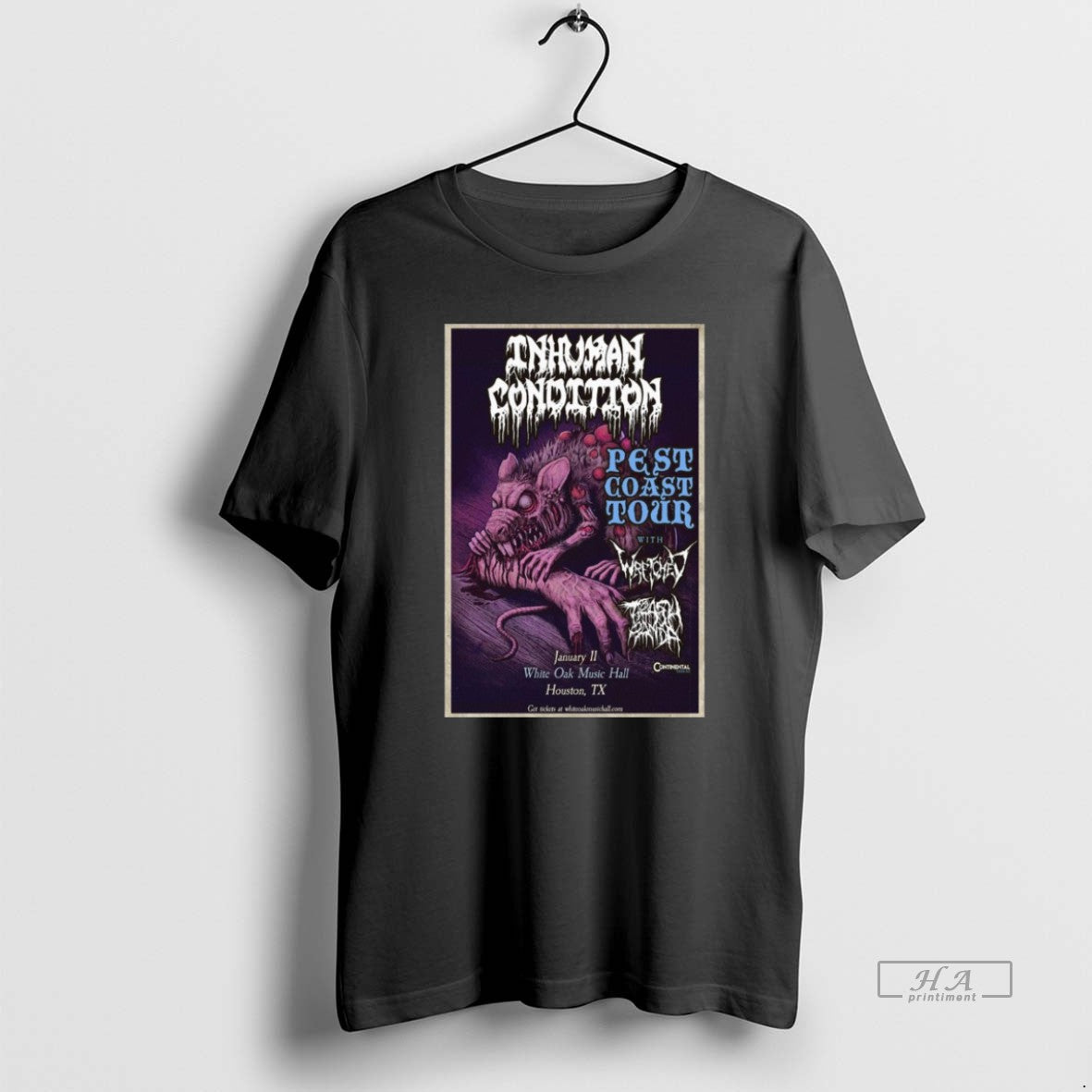 Official Inhuman Condition Houston Tx January 11 2026 Concert T-Shirts, Hoodie, Sweatshirt | AU18TeeNovaLab.com