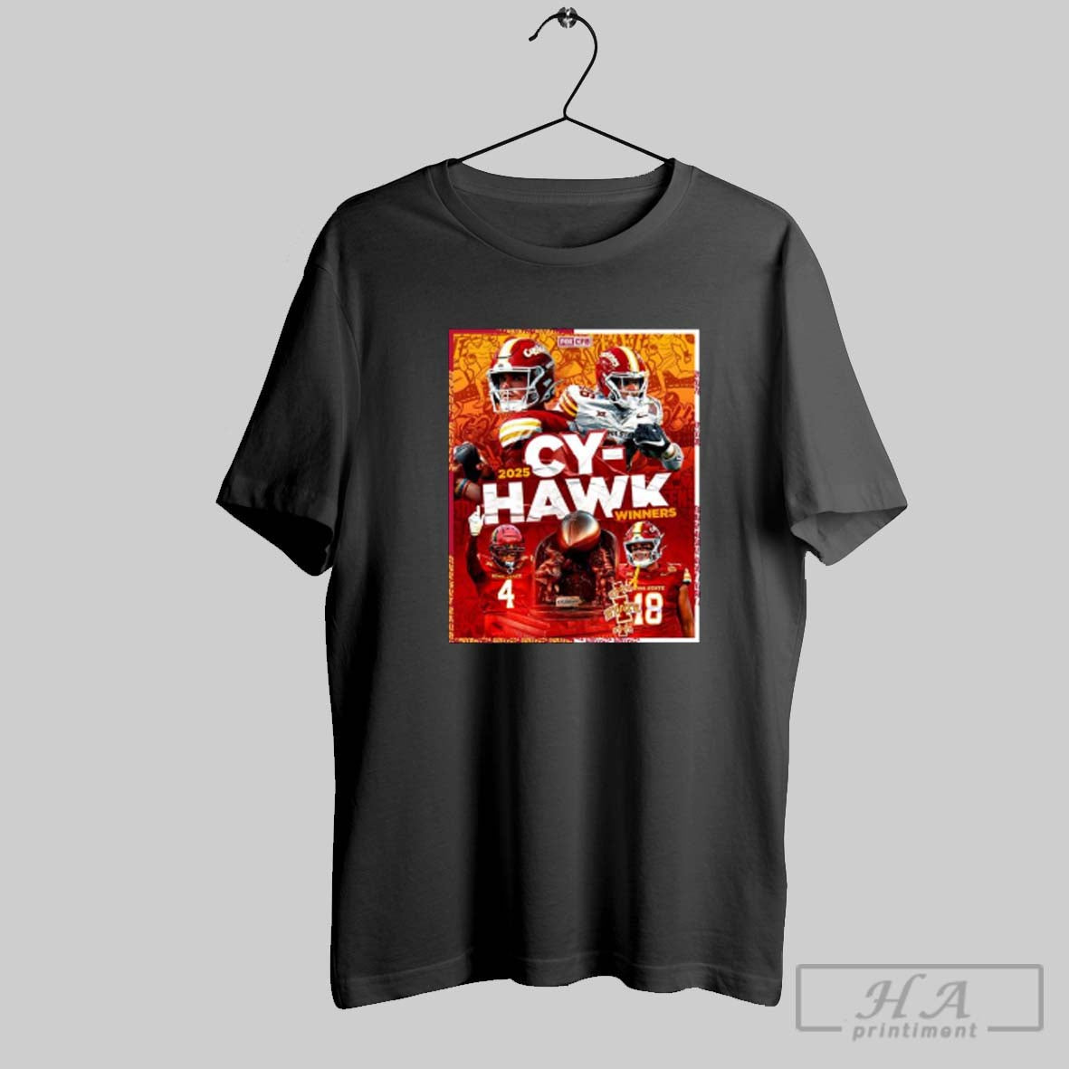 Official Iowa State 16 13 Iowa 2025 Cy Hawk Winners Poster