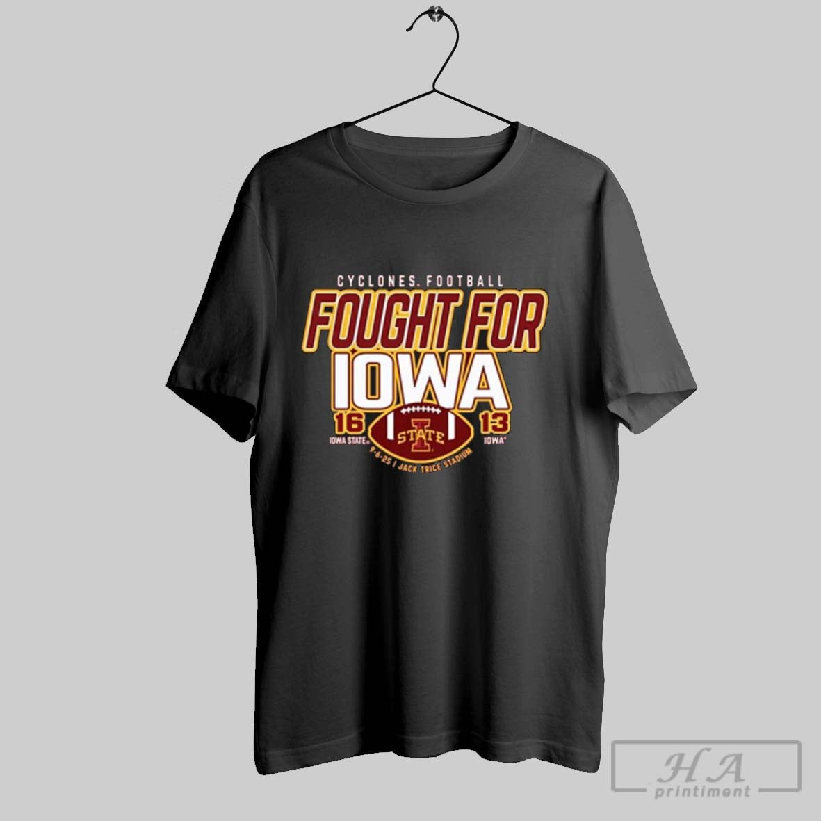 Official Iowa State Cyclones Football Fought For Iowa 16 13 Score