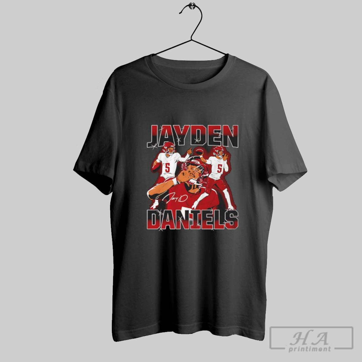 Official Jayden Daniels Masterpiece Graphic Signature
