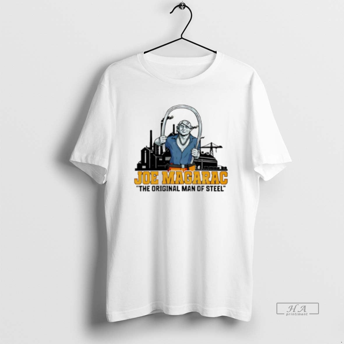 Official Joe Magarac The Man Of Steel Skyline T-Shirts, Hoodie, Sweatshirt | AU18TeeNovaLab.com
