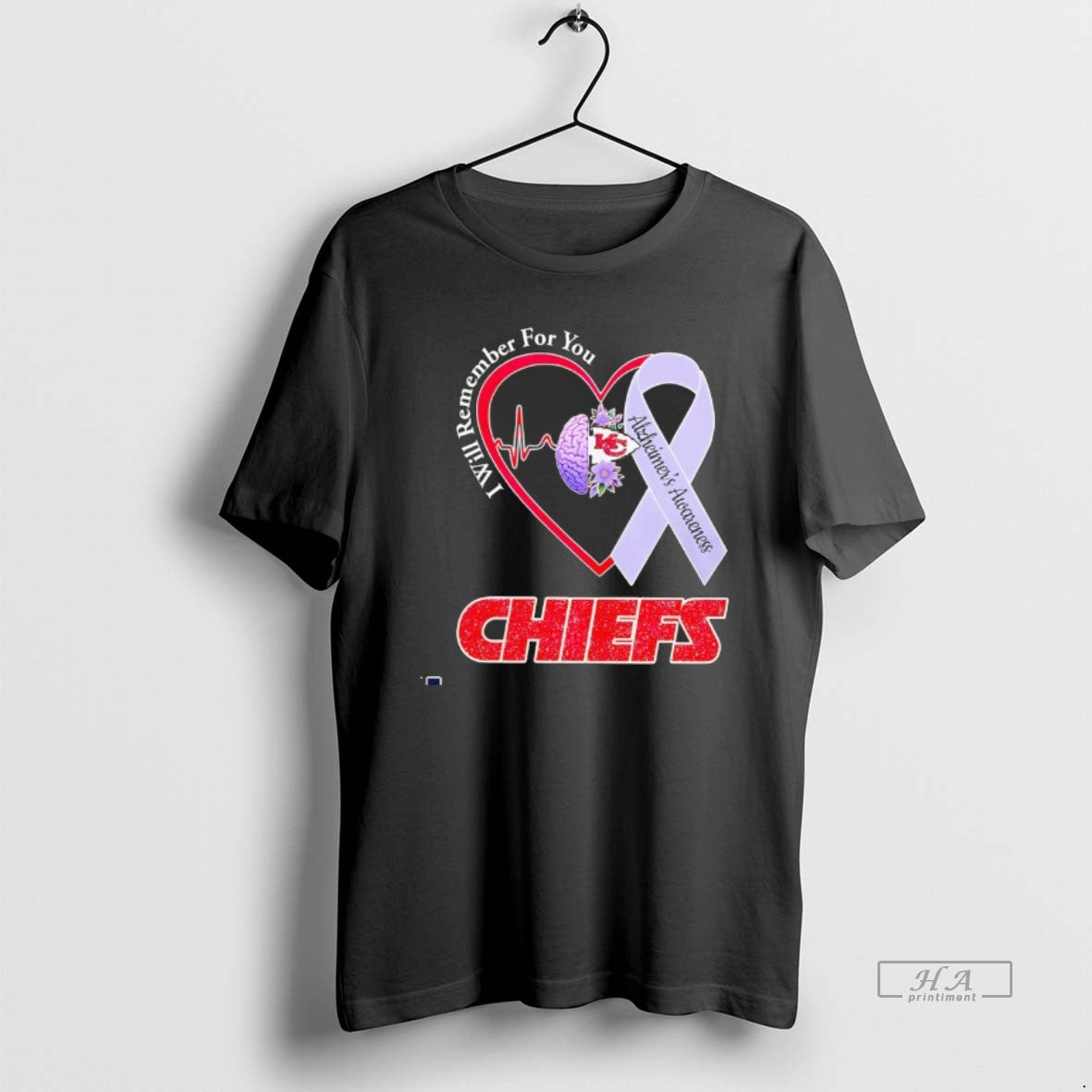 Official Kansas City Chiefs I Will Remember For You Alzheimers Awareness