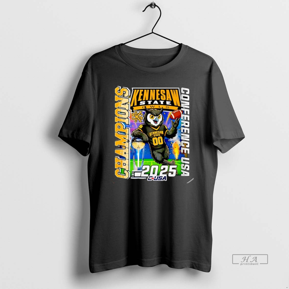 Official Kennesaw State Owls 2025 Conference Usa Champions Mascot Christmas T-Shirts, Hoodie, Sweatshirt | AU18TeeNovaLab.com