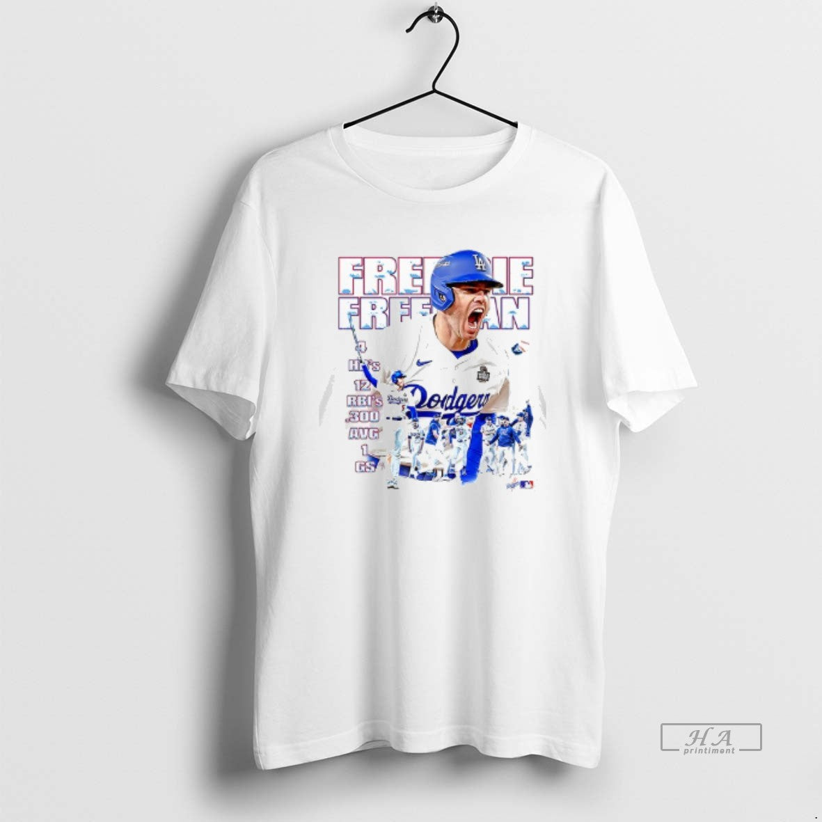 Official Los Angeles Dodgers Freedie Freeman 4 Hr2 12 Rbis 5 Graphic