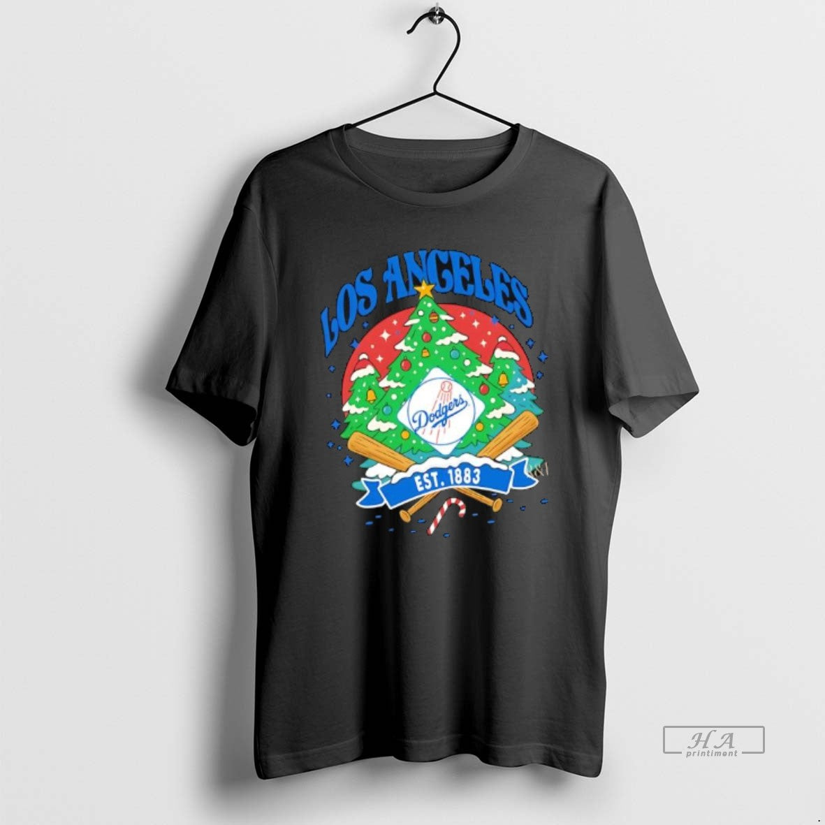 Official Los Angeles Dodgers Ugly Christmas Tree Motif Est 1883 Logo T-Shirts, Hoodie, Sweatshirt | AU18TeeNovaLab.com