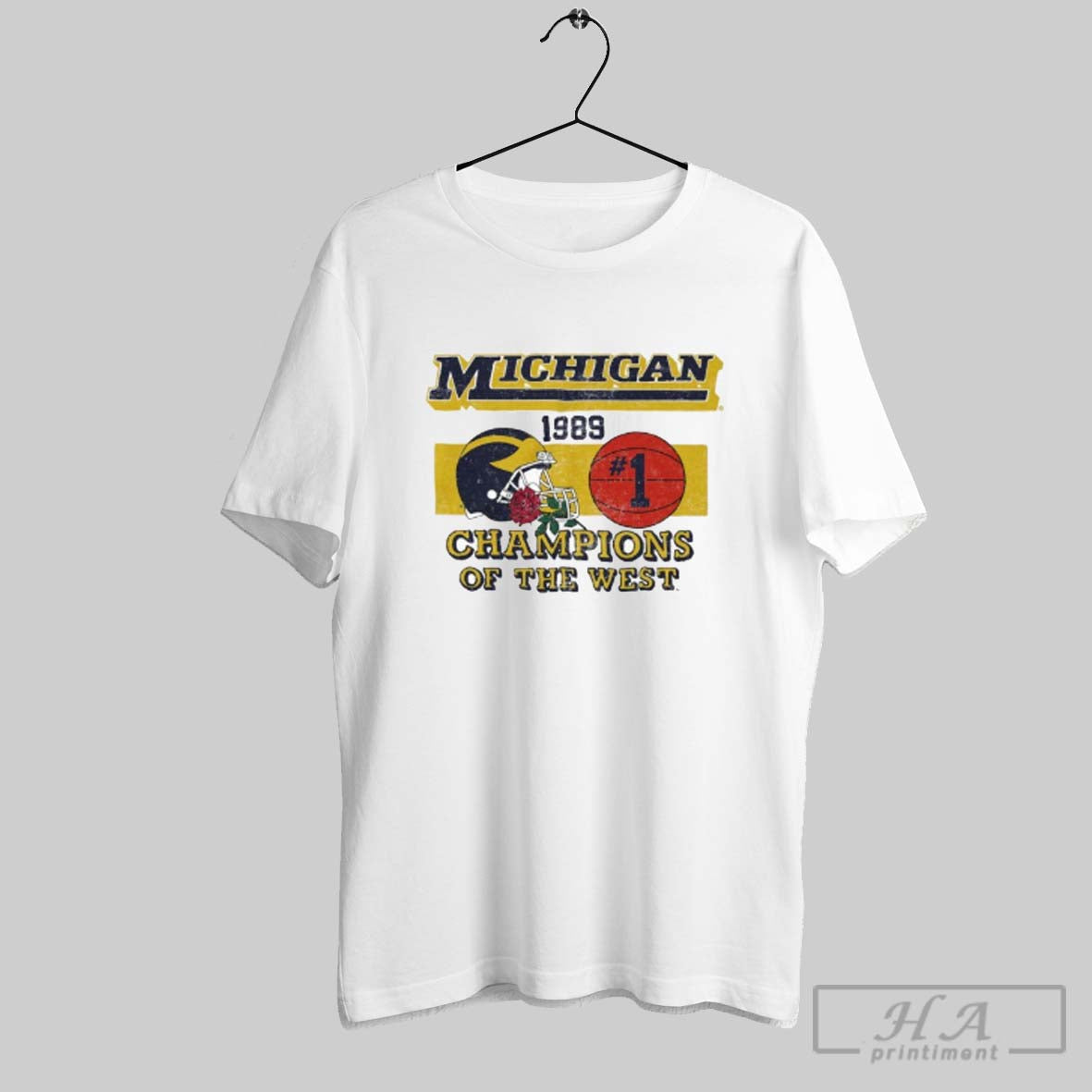 Official Michigan Football 1989 Champions Of The West