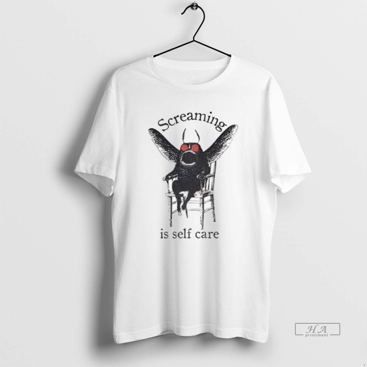 Official Mothman Shenanigan Screaming Is Self Care T-Shirts, Hoodie, Sweatshirt | AU18TeeNovaLab.com