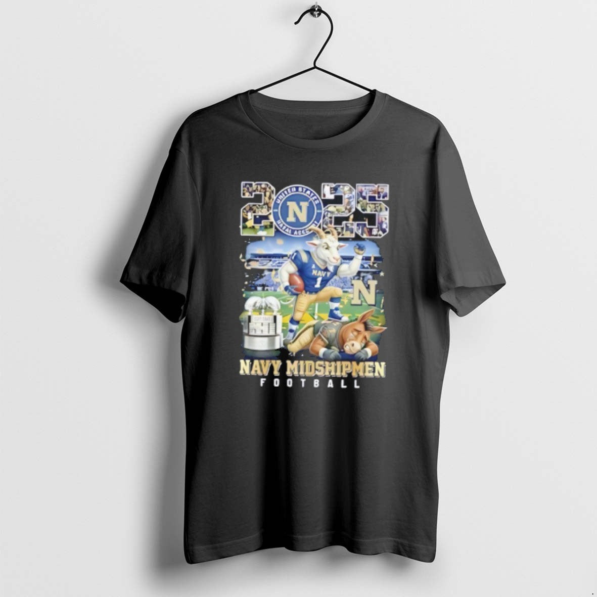 Official Navy Midshipmen 2025 Commander In Chiefs Trophy Champions Mascot T-Shirts, Hoodie, Sweatshirt | AU18TeeNovaLab.com