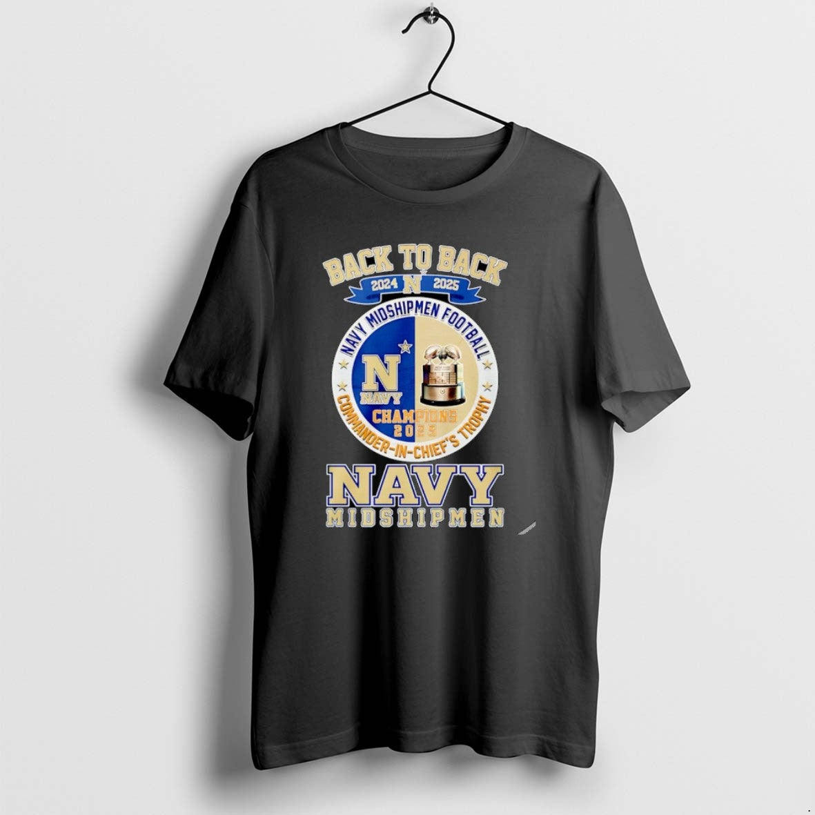 Official Navy Midshipmen 2025 Commander In Chiefs Trophy Champions Back To Back Christmas T-Shirts, Hoodie, Sweatshirt