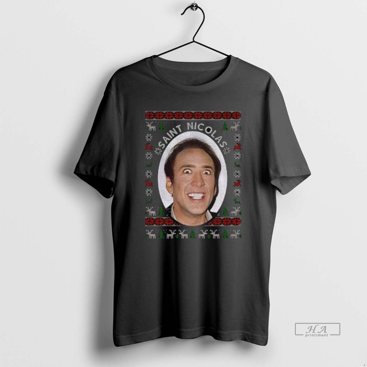 Official Nicolas Cage St Nicolas Christmas 2025 T-Shirts, Hoodie, Sweatshirt | AU18TeeNovaLab.com