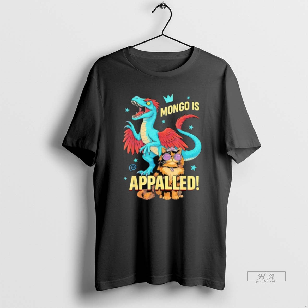 Official Princess Cat Riding Dinosaur Mongo Is Appalled Vintage T-Shirts, Hoodie, Sweatshirt | AU18TeeNovaLab.com