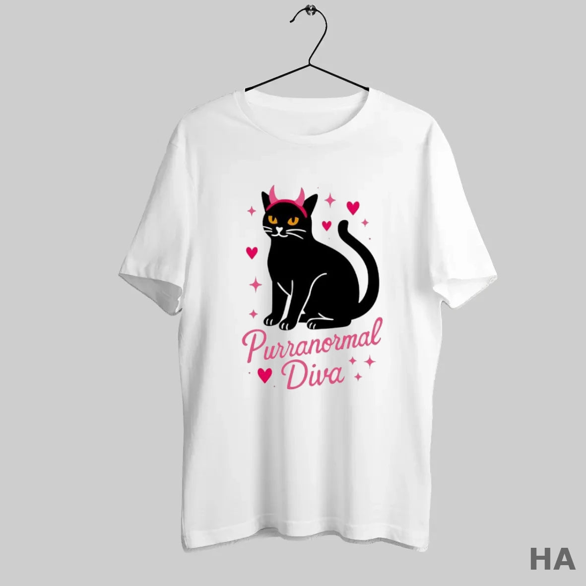 Official Purranormal Diva Black Cat Horns Heart