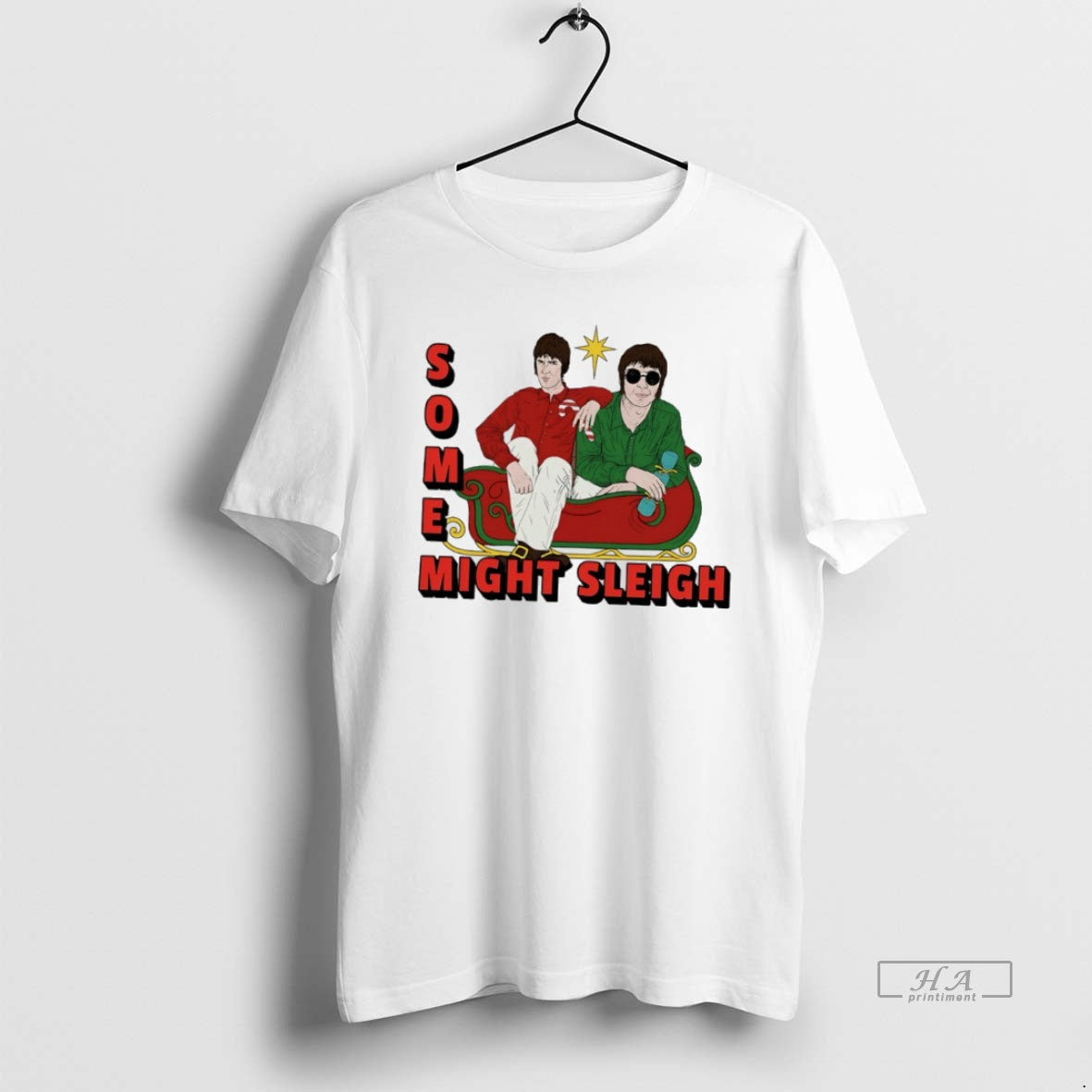 Official Some Might Sleigh Oasis Christmas T-Shirts, Hoodie, Sweatshirt | AU18TeeNovaLab.com