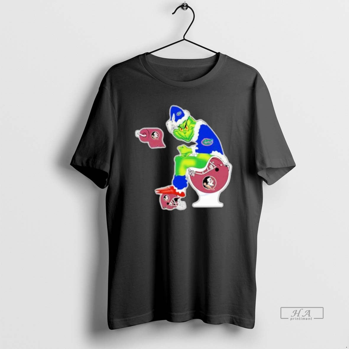 Official The Grinch Florida Gators Sitting On Toilet Florida State Seminoles Xmas Holiday Christmas