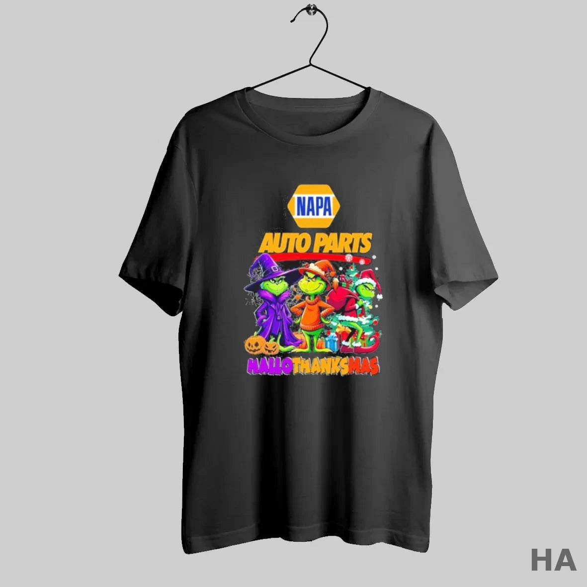 Official The Grinch Napa Auto Parts Logo Hallothanksmas