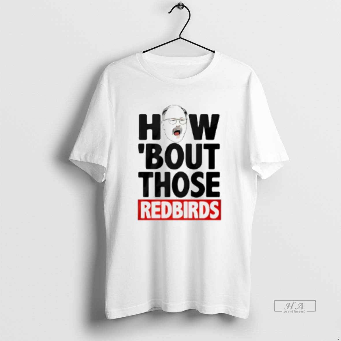 Official The Spack Stache How Bout Those Redbirds Funny T-Shirts, Hoodie, Sweatshirt | AU18TeeNovaLab.com