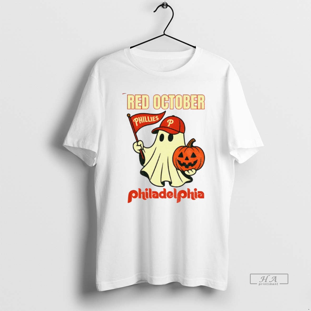 Official Trendy Phillies Red October Halloween Ghost T-Shirts, Hoodie, Sweatshirt | AU18TeeNovaLab.com
