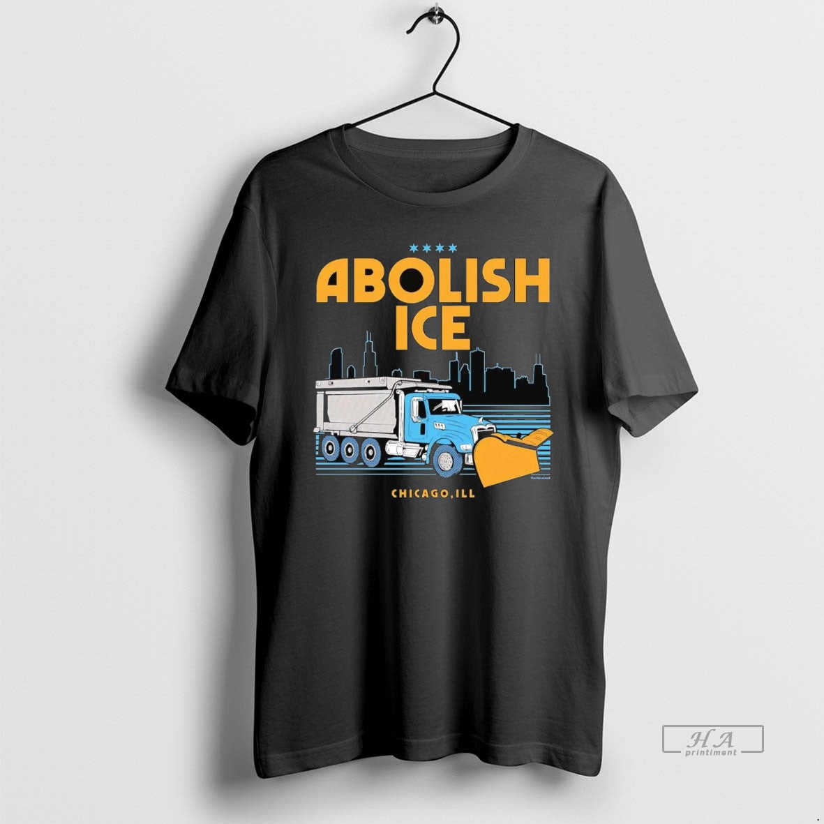 Official Trendy Plow Trucks Abolish Ice Chicago Skyline