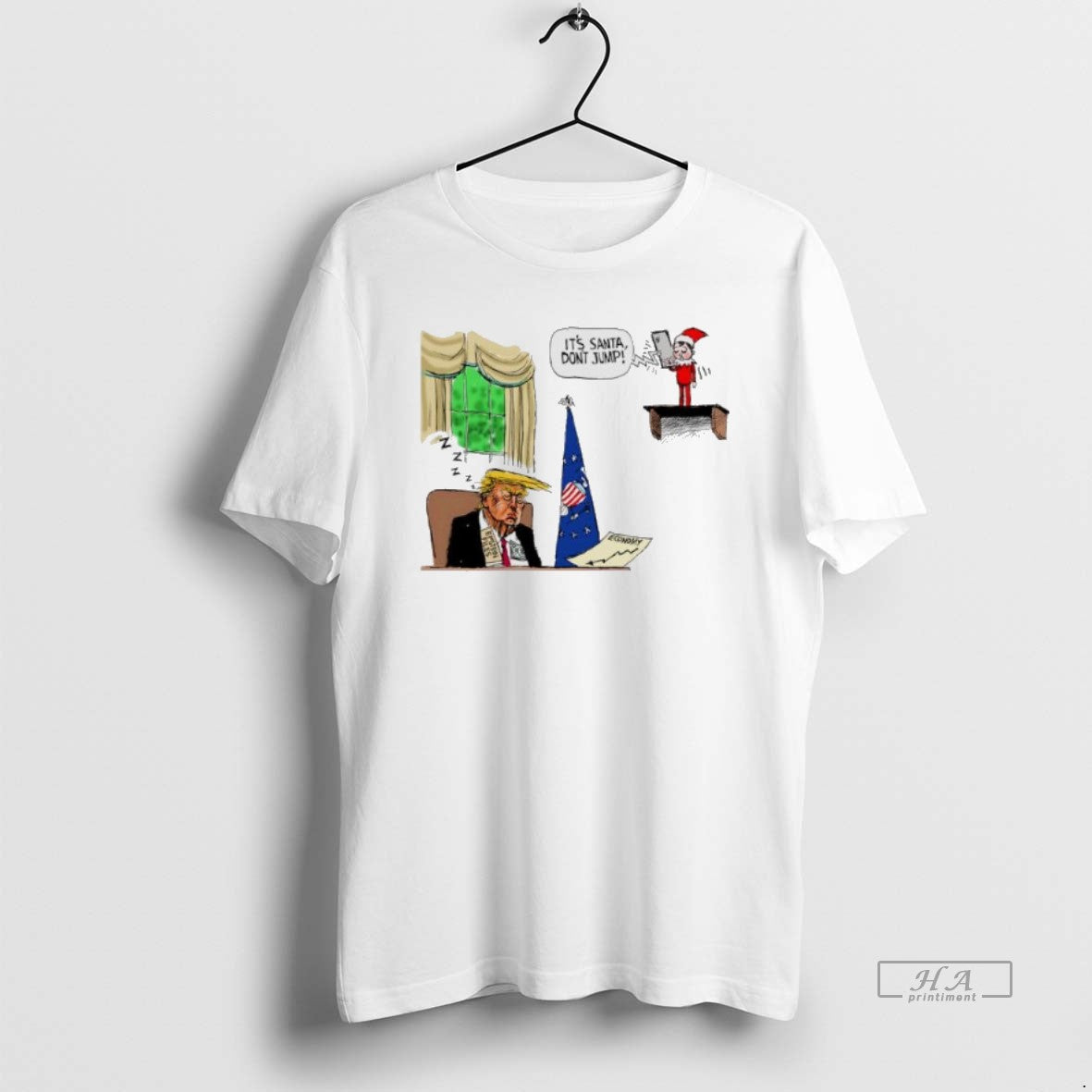 Official Trump Its Santa Dont Jump Economy T-Shirts, Hoodie, Sweatshirt | AU18TeeNovaLab.com