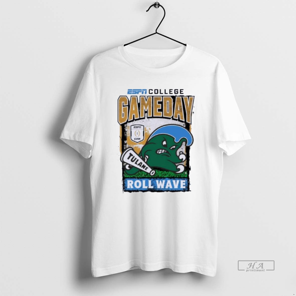 Official Tulane Green Wave Cfp Gameday 1st Round Mascot Roll Wave T-Shirts, Hoodie, Sweatshirt | AU18TeeNovaLab.com