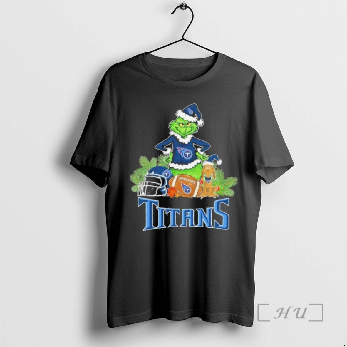Officials 2025 Santa Grinch X Dog Ball Merry Christmas Titans Logo Premium T Shirts Sweater Hoodie, Sweatshirt